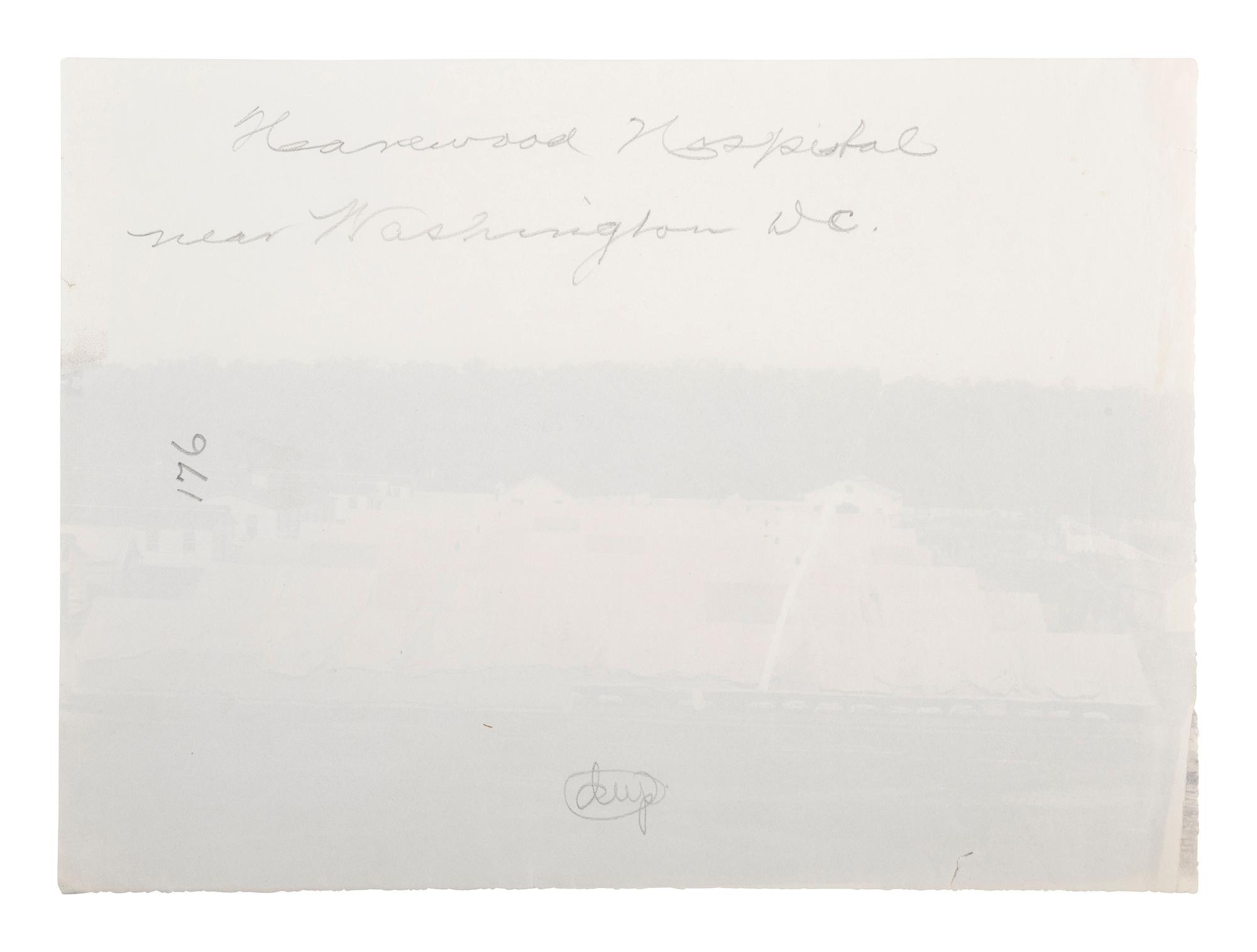 [CIVIL WAR]. Photographer unknown. Tent Wards, Harewood Hospital near Washington, D.C. 1862-1865.