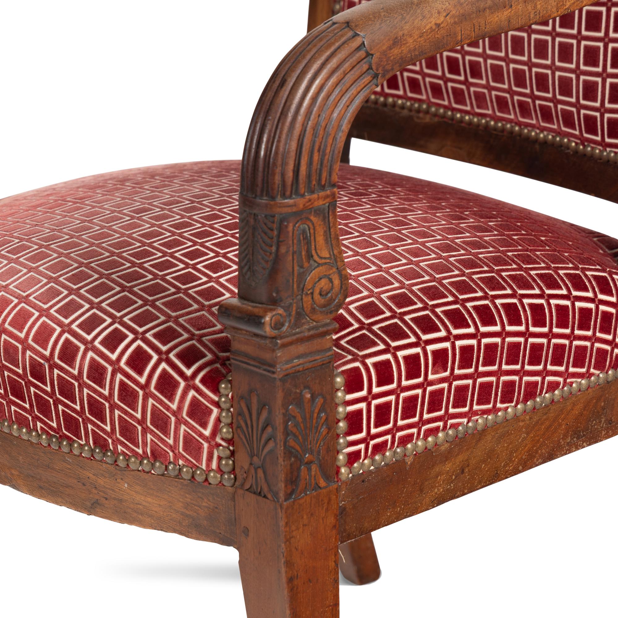 Two Carved Mahogany Fauteuils