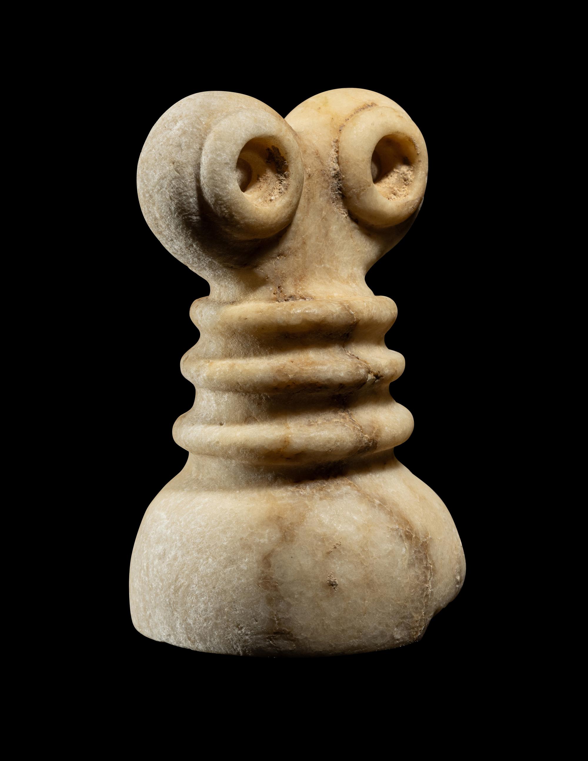 A Near Eastern Marble Eye Idol