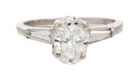 A Platinum and Diamond Ring, 2.40 dwts.