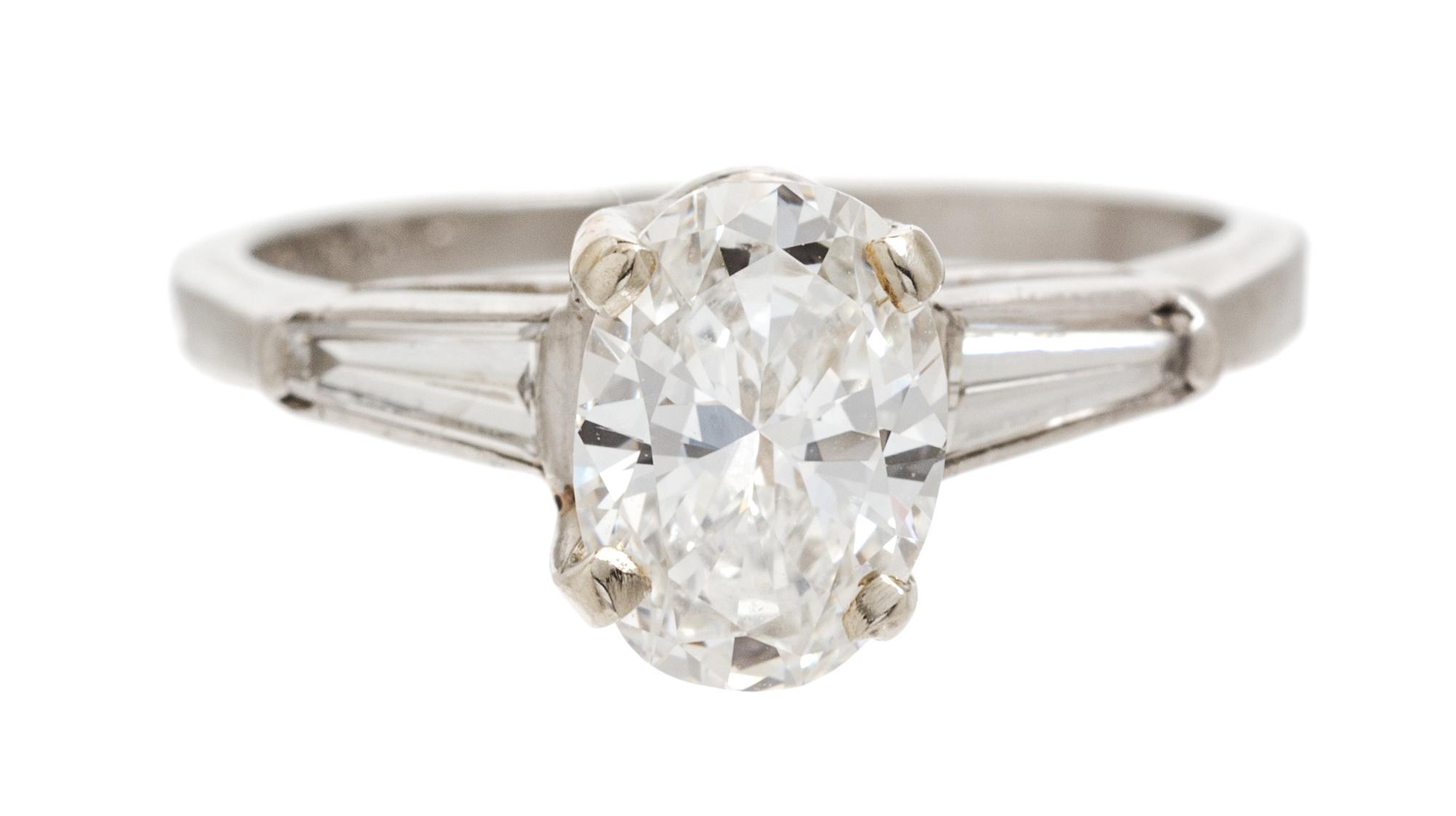A Platinum and Diamond Ring, 2.40 dwts.
