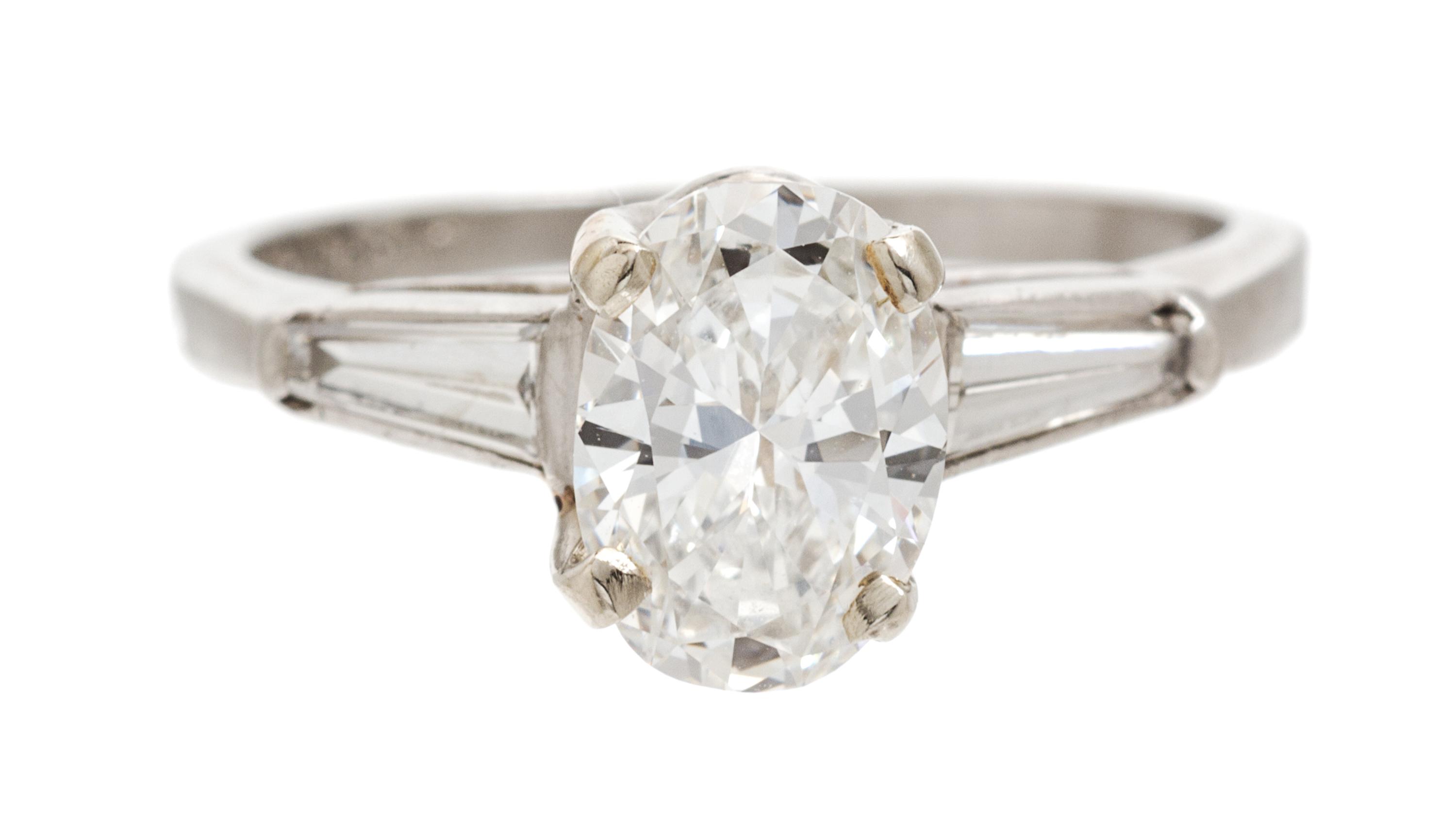 A Platinum and Diamond Ring, 2.40 dwts.