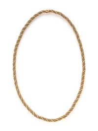 ITALIAN, BICOLOR GOLD CONVERTIBLE ROPE CHAIN NECKLACE AND BRACELET