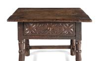 A Charles II Oak Side Table