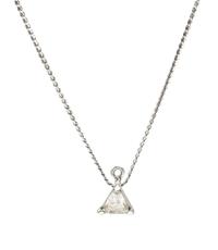 A 14 Karat White Gold and Diamond Solitaire Pendant, 1.20 dwts.