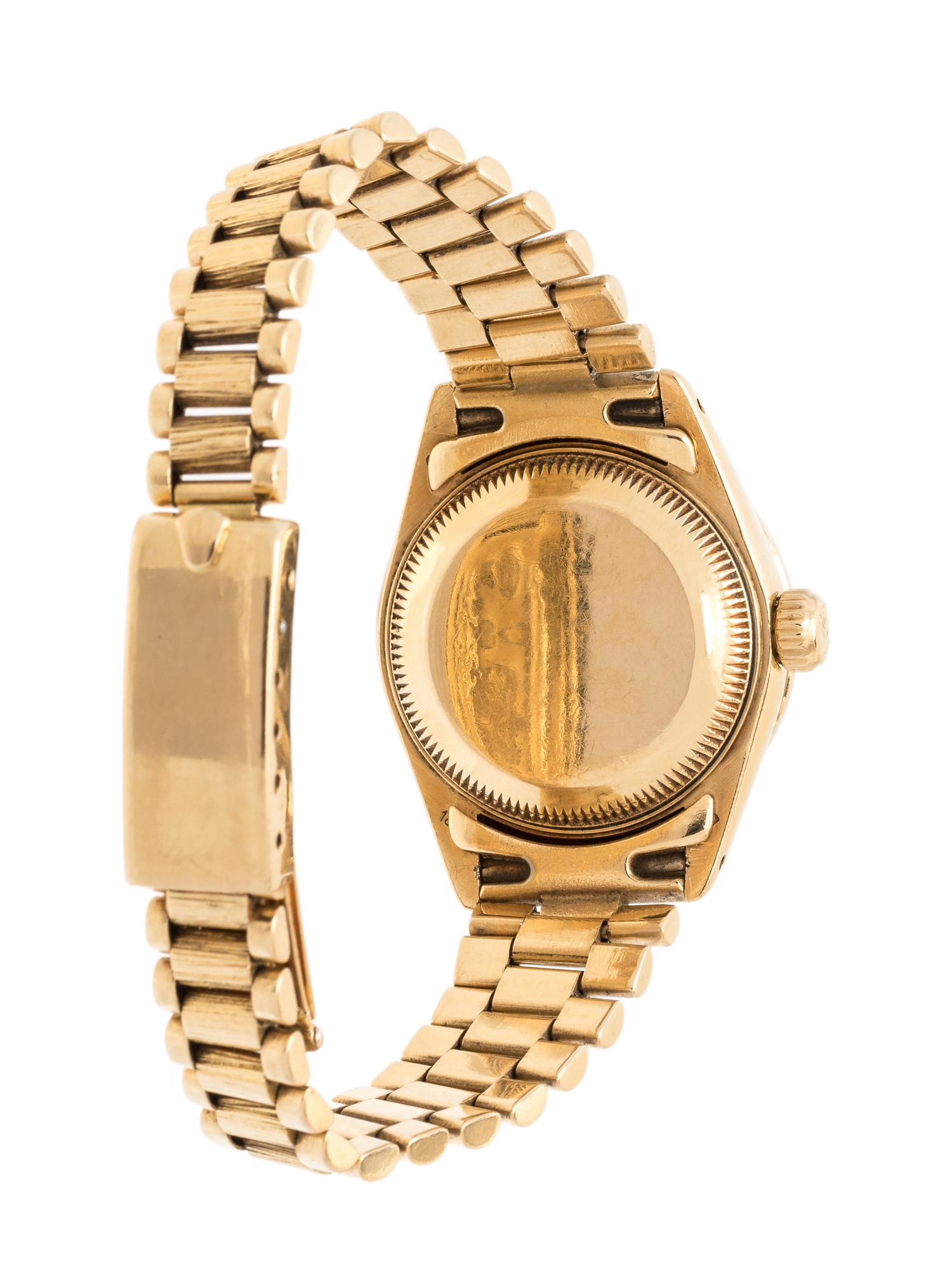 ROLEX, REF. 69278 18K YELLOW GOLD AND DIAMOND 'OYSTER PERPETUAL DATEJUST' WRISTWATCH