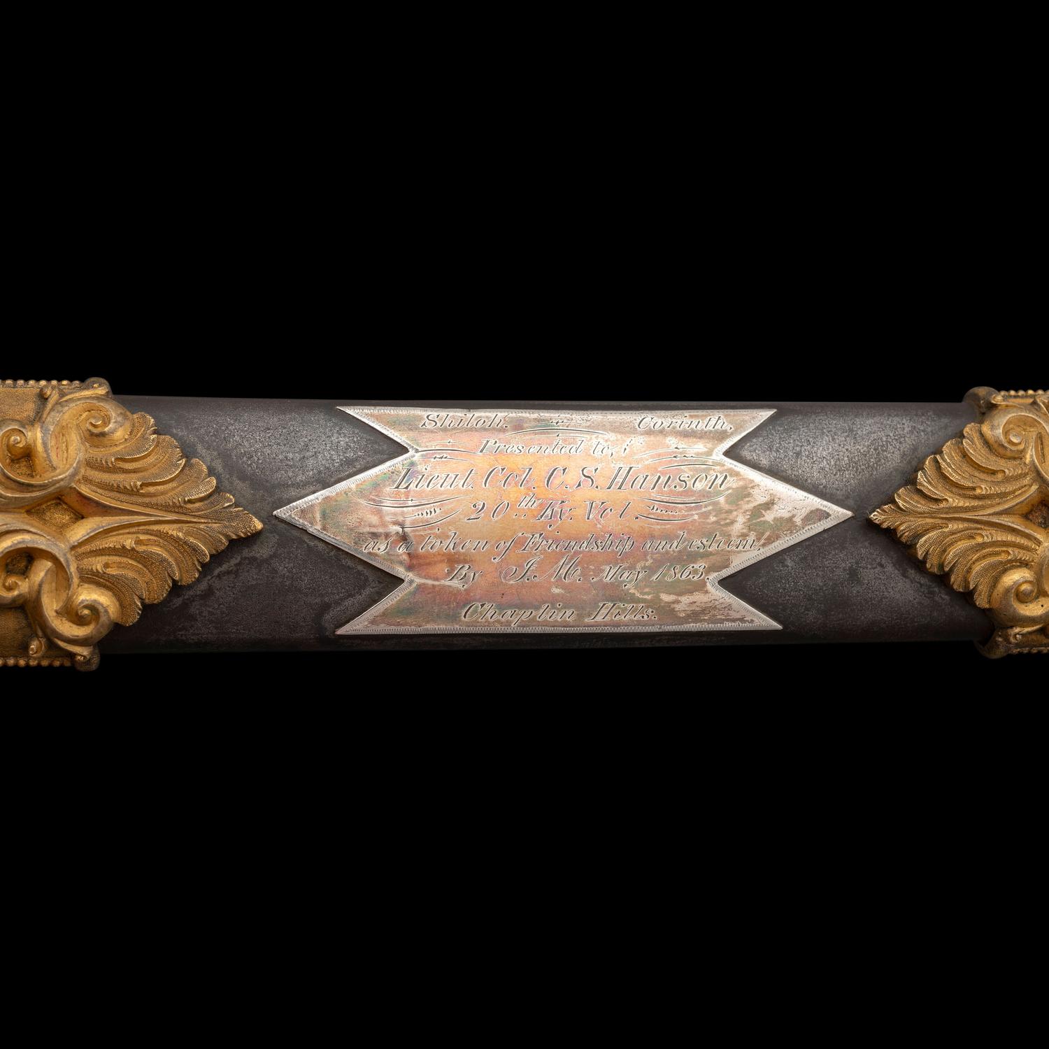 Very Fine Schuyler, Hartley & Graham Presentation Sword of Lt. Col. C.S. Hansen, 20th KY Inf. & 37th KY Mounted Inf.- WIA & POW at Saltville, VA