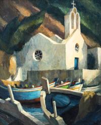 George Botich, (American, b. 1937), Portside Church, 1976