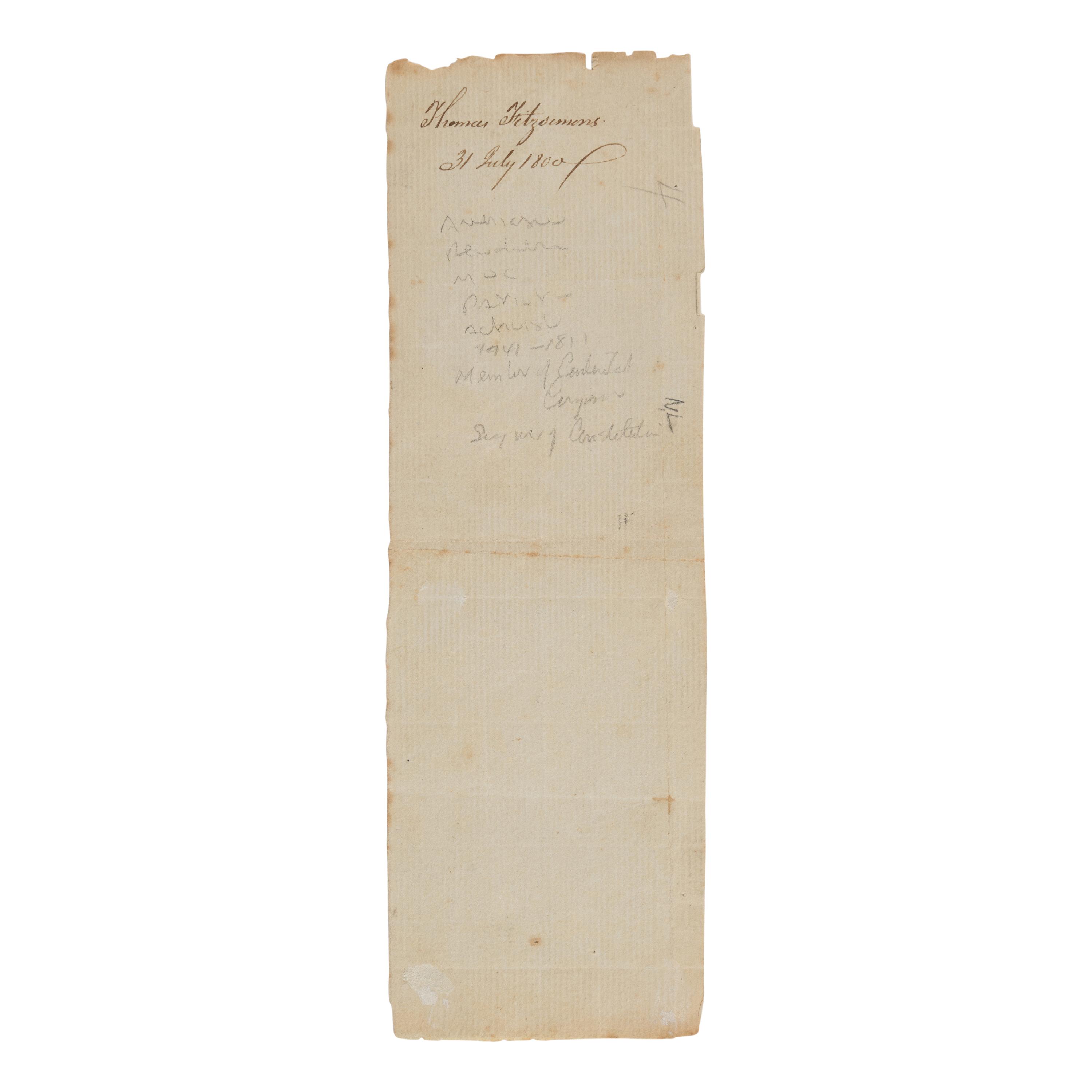 [Founding Fathers]. A small archive of documents, comprising: