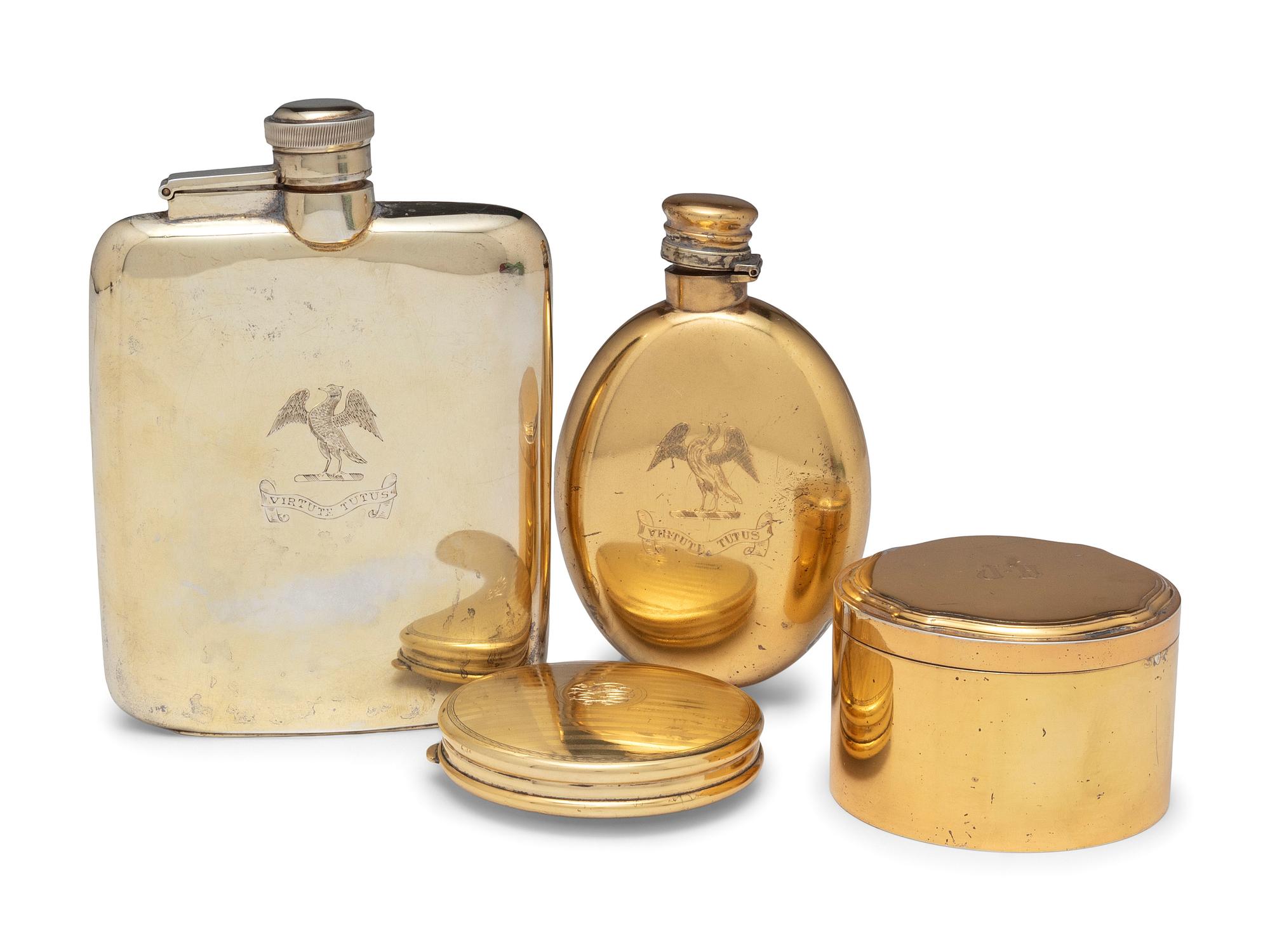 Four Silver-Gilt Hollowware Articles