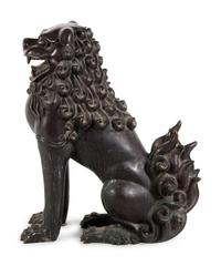 A Chinese Bronze Figure of a Fu Lion