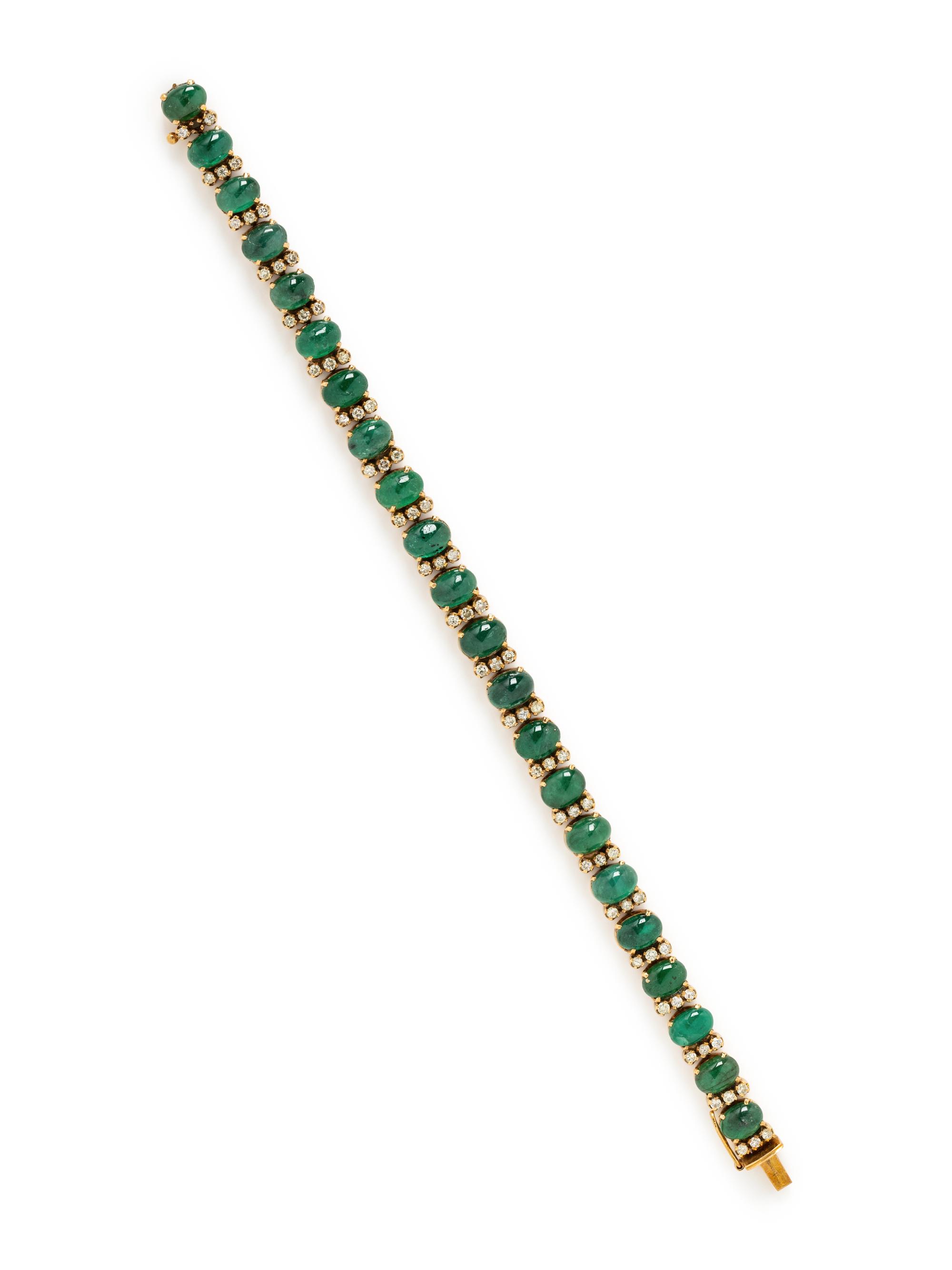 EMERALD AND DIAMOND BRACELET