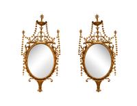 A Pair of George III Giltwood Mirrors