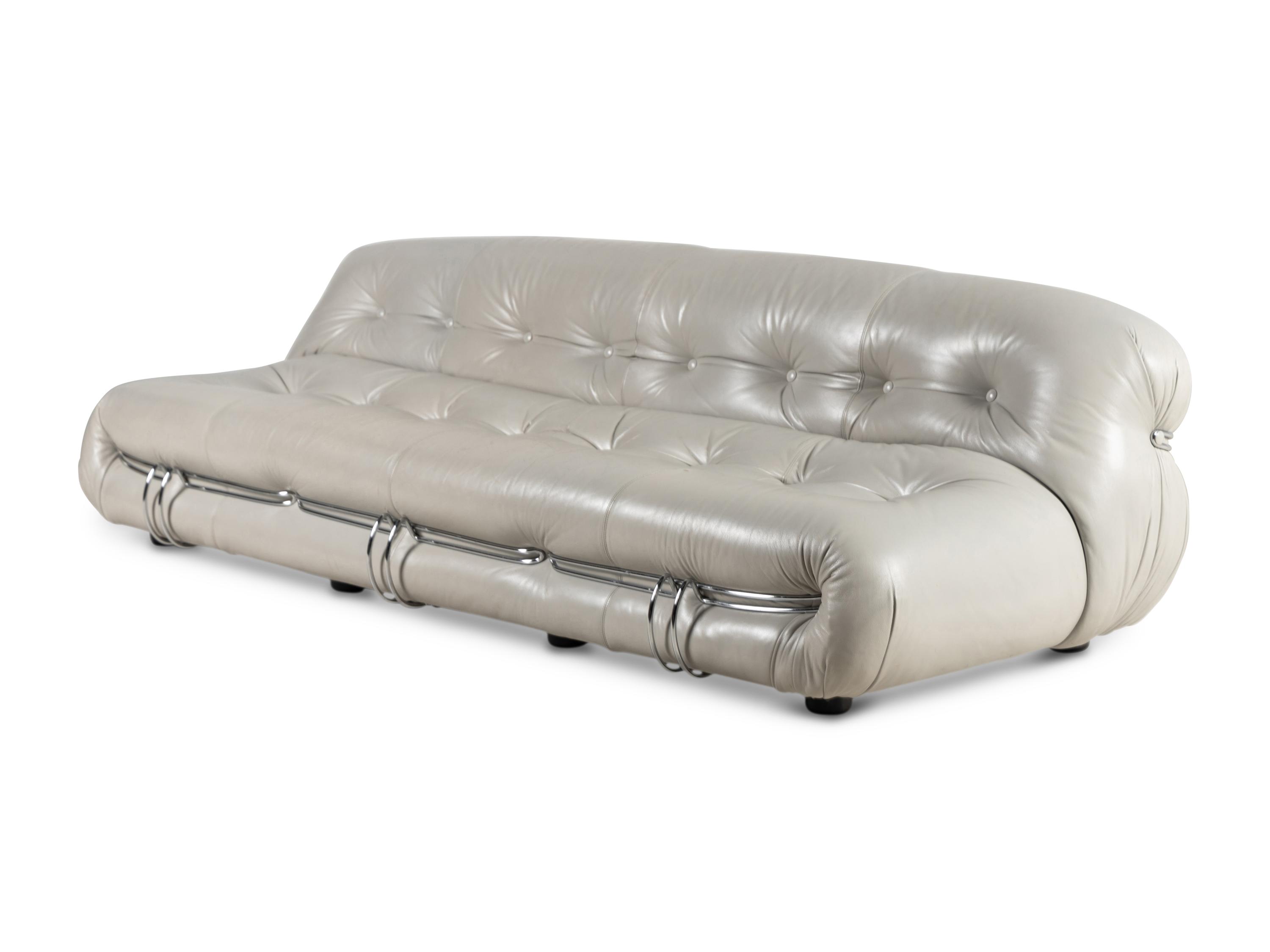 Large Soriana Sofa and Ottoman Cassina, Italy 1970