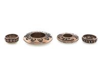 Group of Silver Overlay Seed Jars