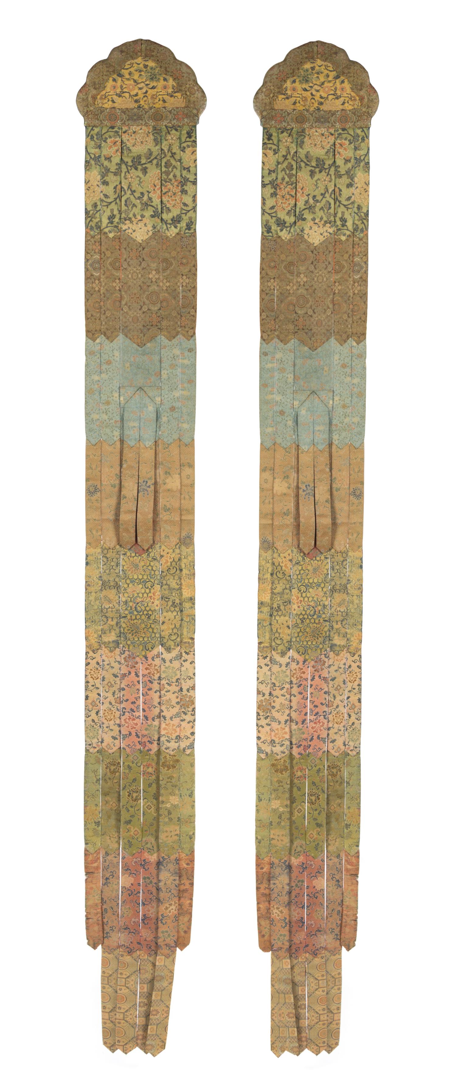 Two Chinese Imperial Silk Hanging Panels 18TH/19TH CENTURY Height 99 1/2 inches. — 18TH/19TH CENTURY