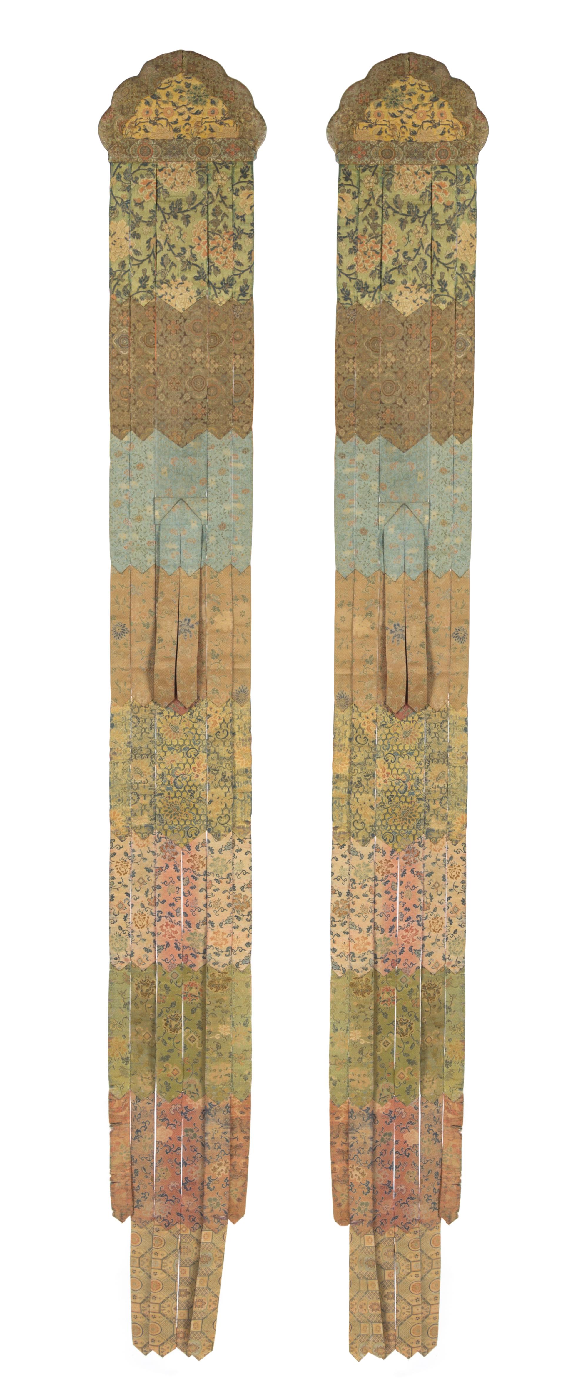 Two Chinese Imperial Silk Hanging Panels 18TH/19TH CENTURY Height 99 1/2 inches. — 18TH/19TH CENTURY