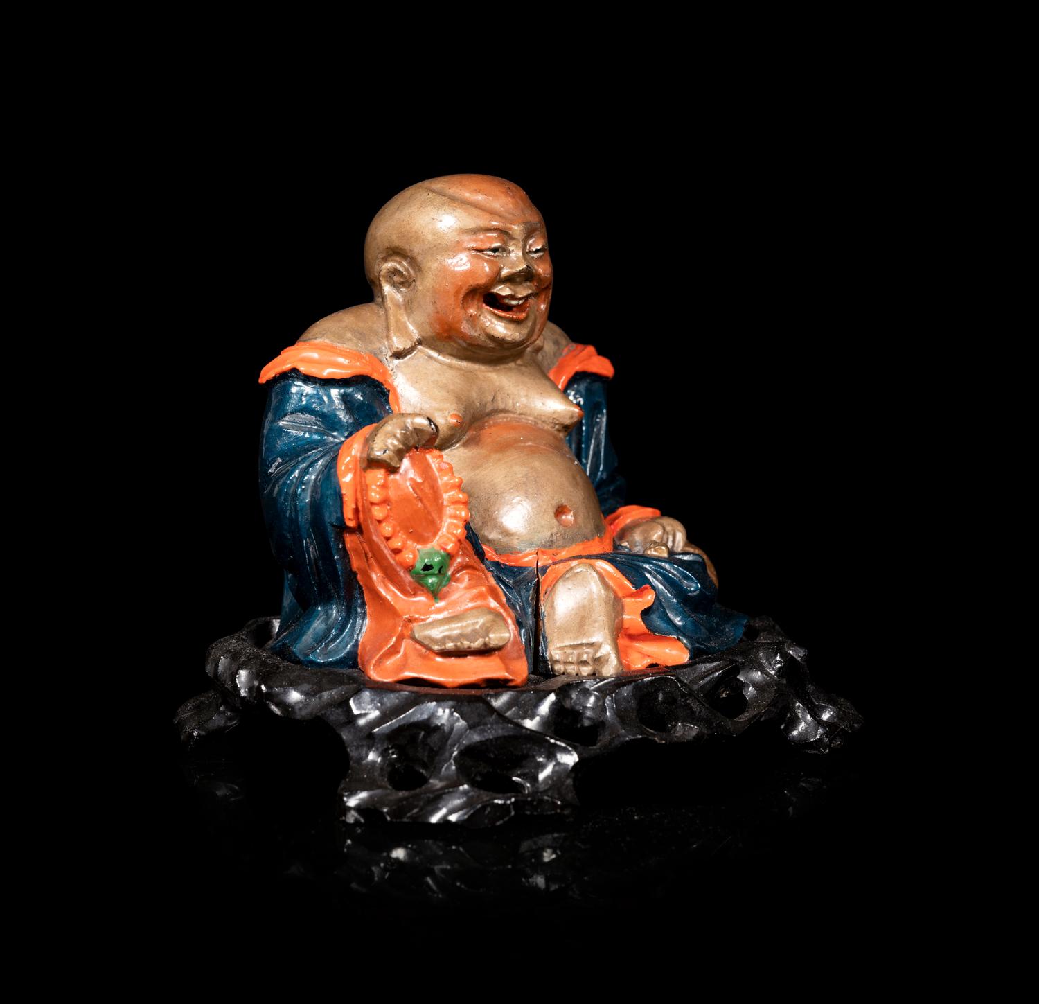 A Chinese Lacquer Figure of Mile Buddha