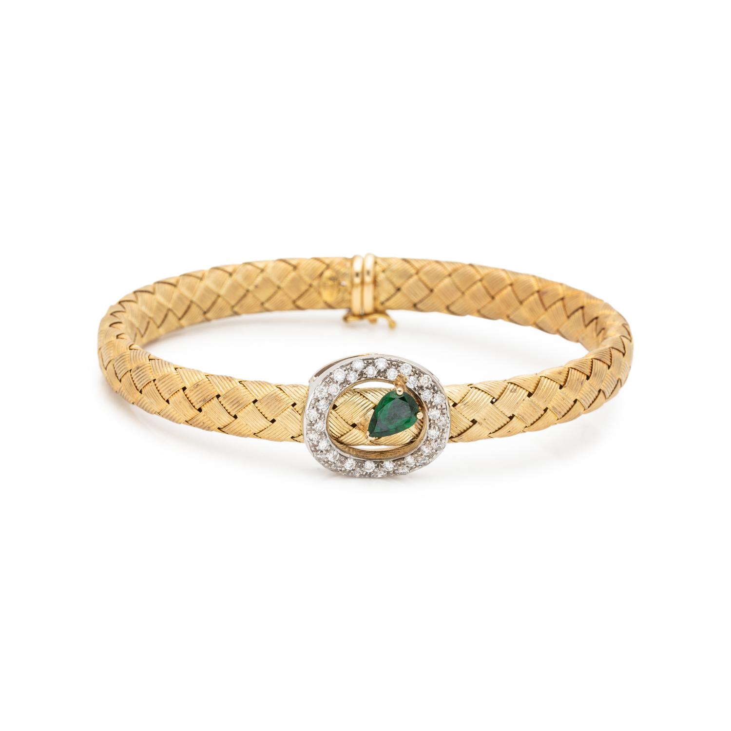 BICOLOR GOLD AND MULTIGEM BRACELET