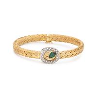 BICOLOR GOLD AND MULTIGEM BRACELET