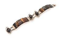 A Collection of Silver and Agate Bracelets, Scottish, 42.40 dwts.