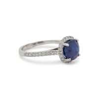 BURMESE SAPPHIRE AND DIAMOND RING