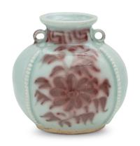 A Chinese Porcelain Iron Red and Qingbai Glazed Porcelain Jar