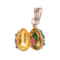 ENAMEL HINGED EGG PENDANT