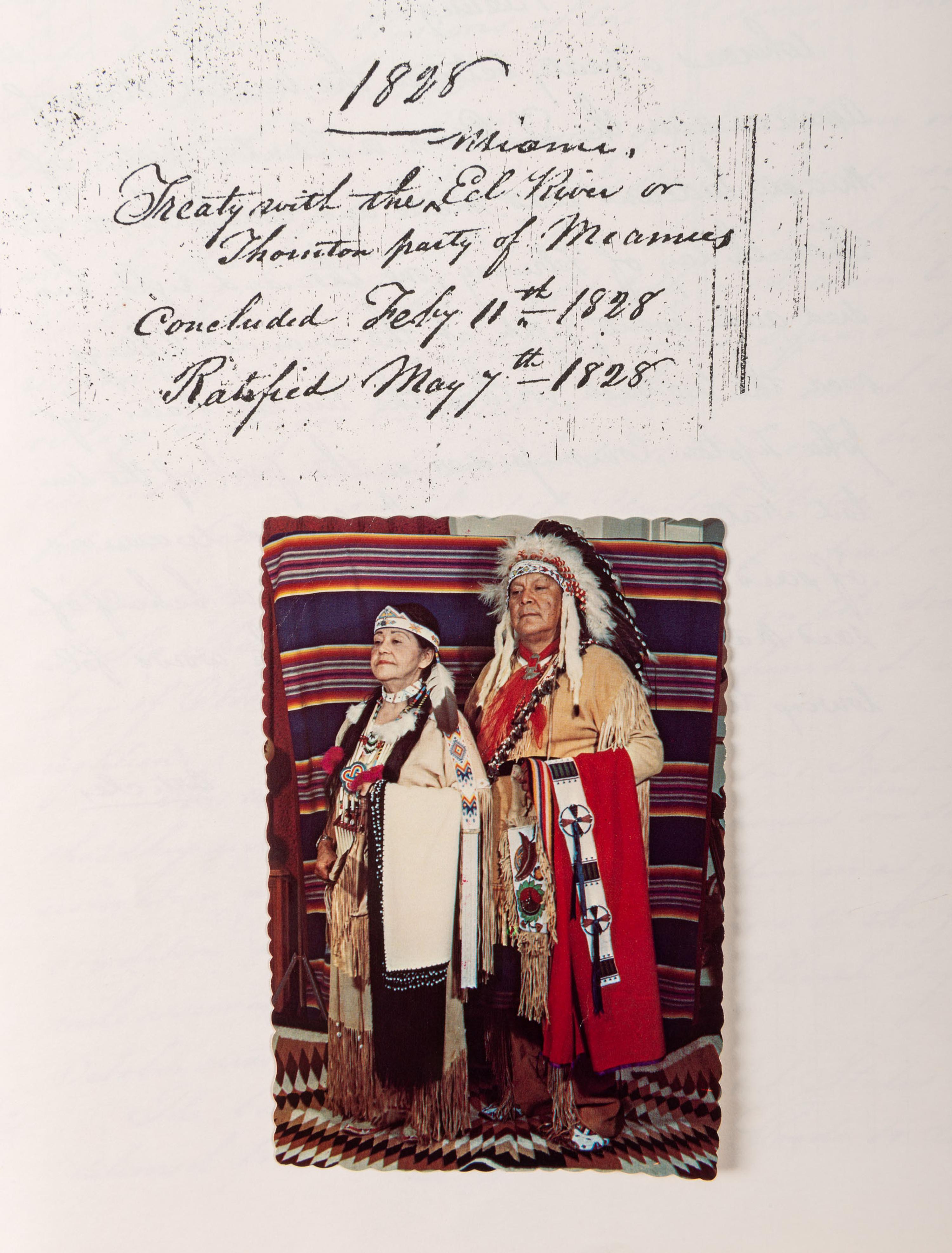 [NATIVE AMERICANS]. A group of 6 items regarding various Eastern Native American Tribes - Shawnee, Wyandot, Miami.