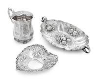 A Group of Three Silver Table Articles