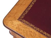 A Charles X Style Amaranth, Bird's Eye Maple and Gilt-Tooled Leather Inset Partner's Desk