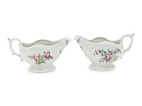 A Pair of Liverpool Porcelain Sauceboats