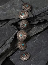 Navajo Stamped Silver and Turquoise Buttons, Collected by Hoffman Birney (1891-1958)