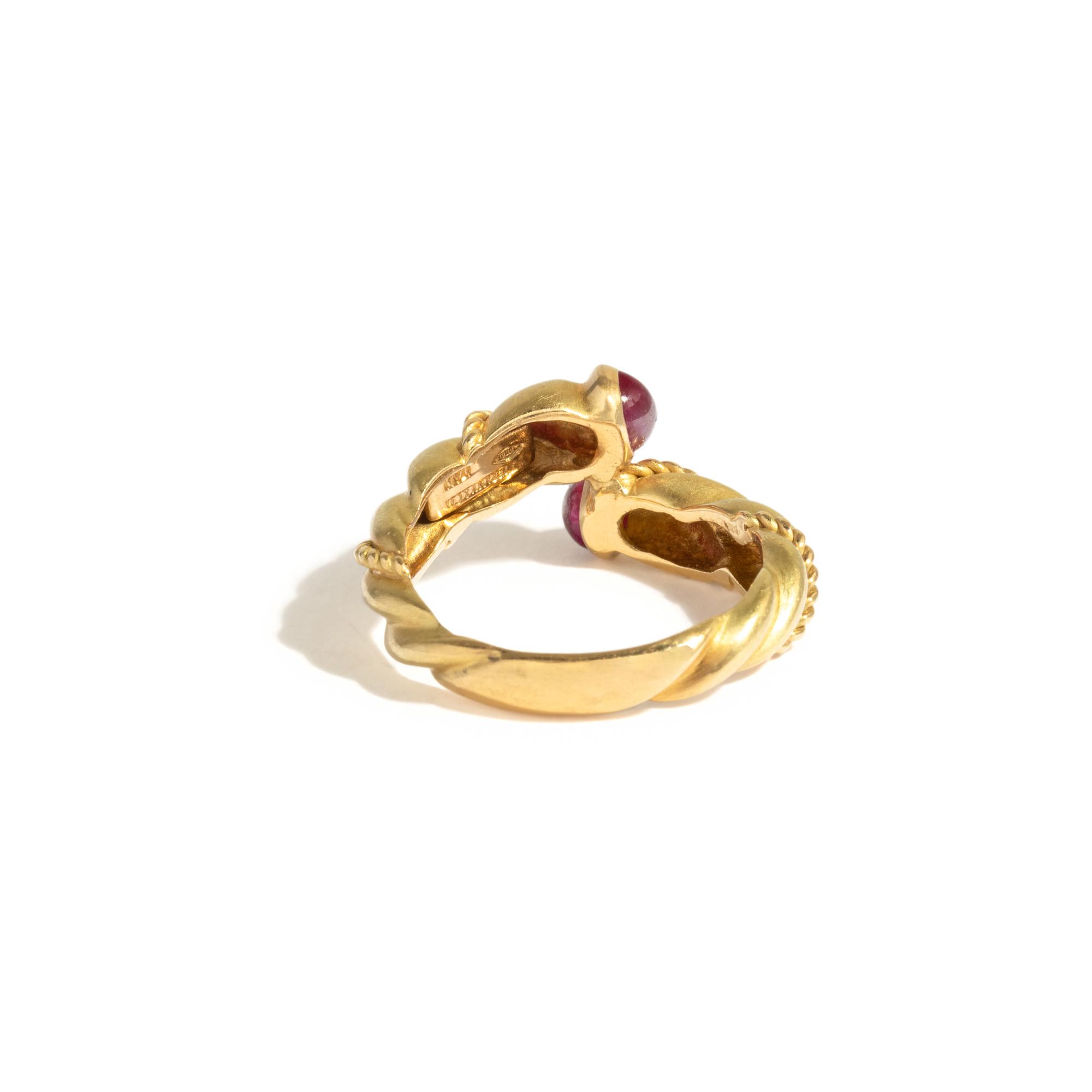 TIFFANY & CO., YELLOW GOLD AND RUBY RING