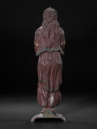 A Painted Cast Iron Tobacco Trade Figure of Native American Woman