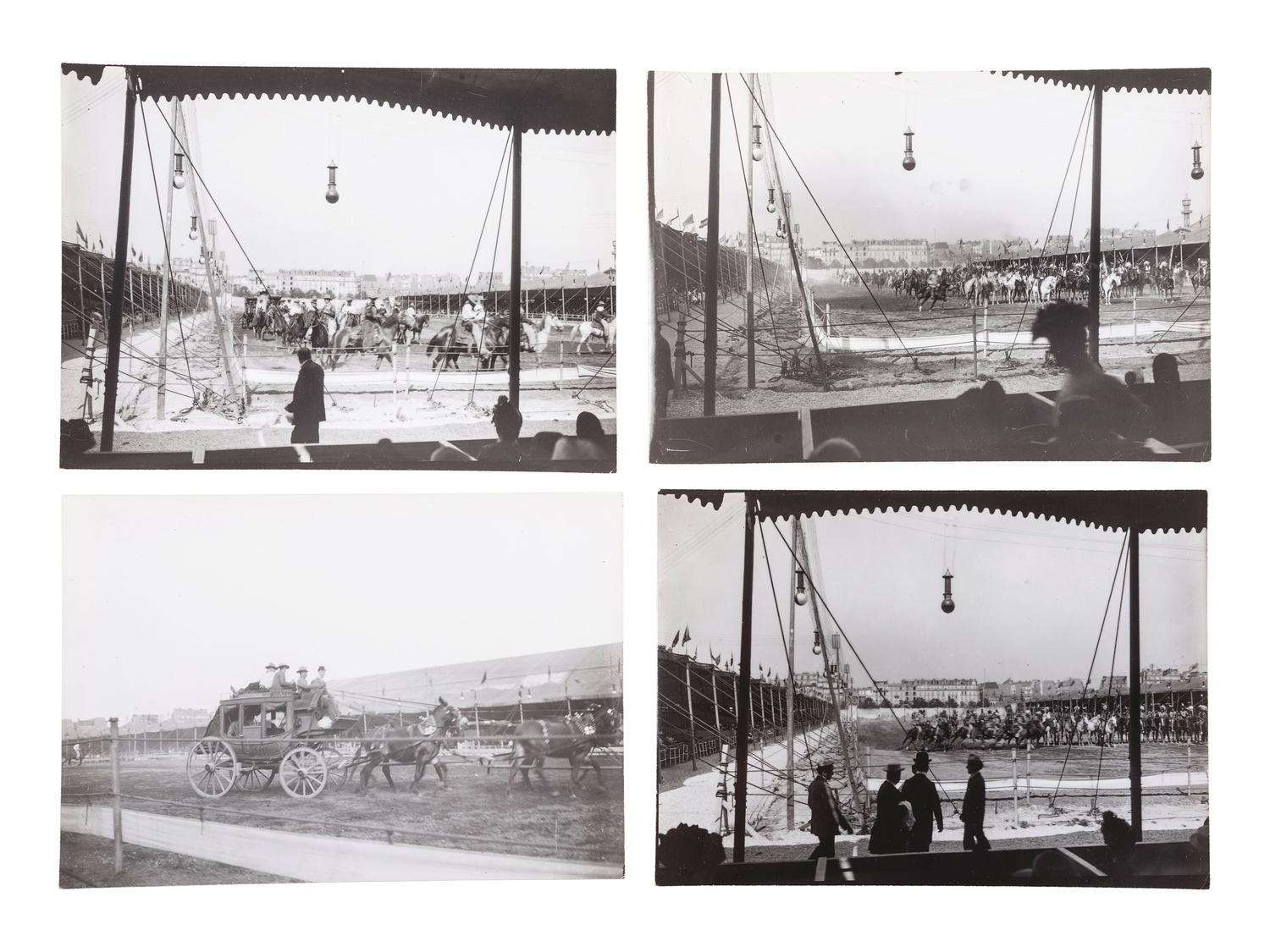 [WILD WEST SHOWS – FRANCE]. Archive of 11 silver gelatin photographs of Col. Cy Compton's Wild West Rodeo. Paris: Dérumaux, ca 1920s.