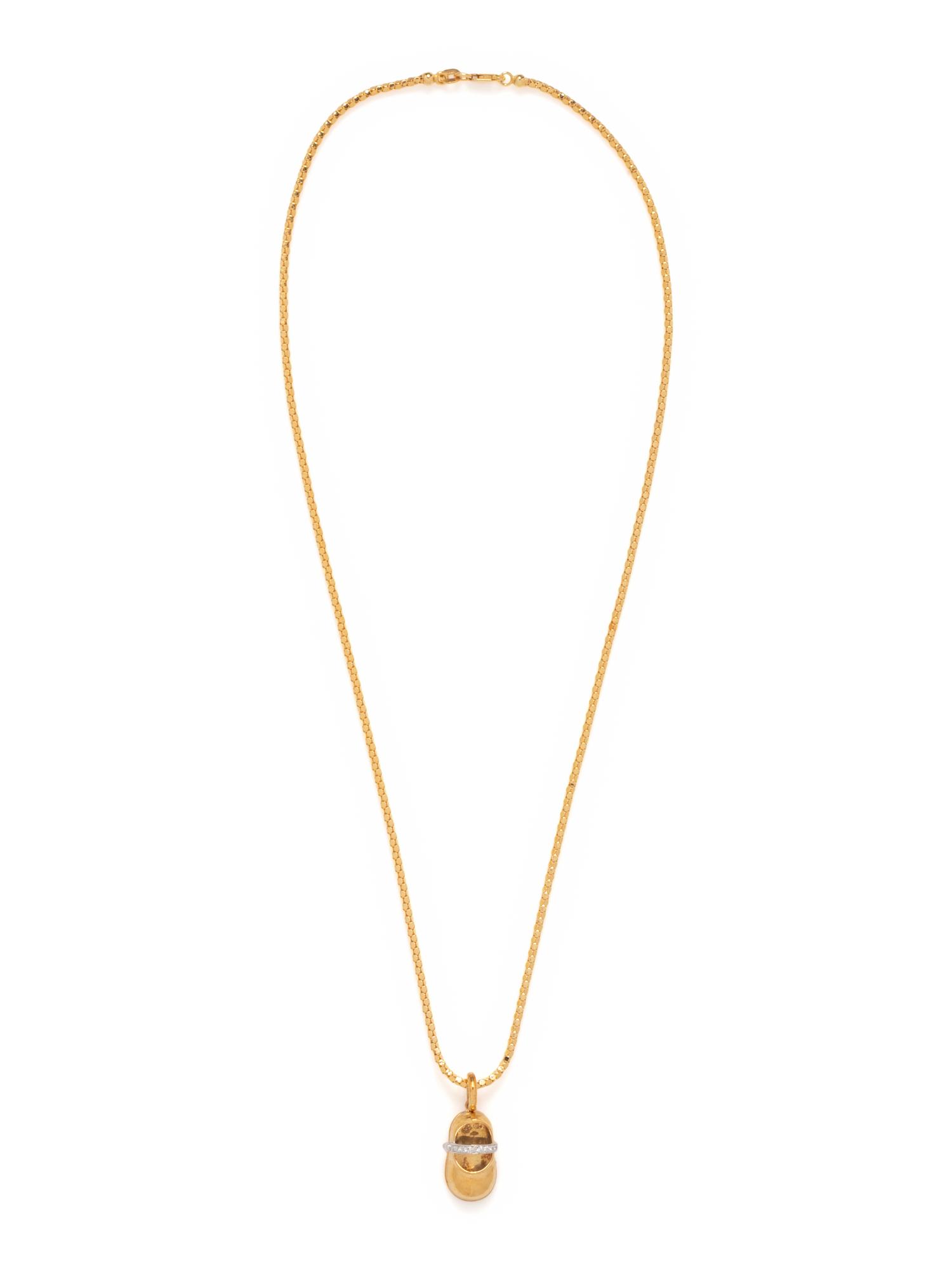AARON BASHA, YELLOW GOLD AND DIAMOND SHOE PENDANT