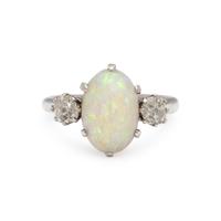 OPAL AND DIAMOND RING
