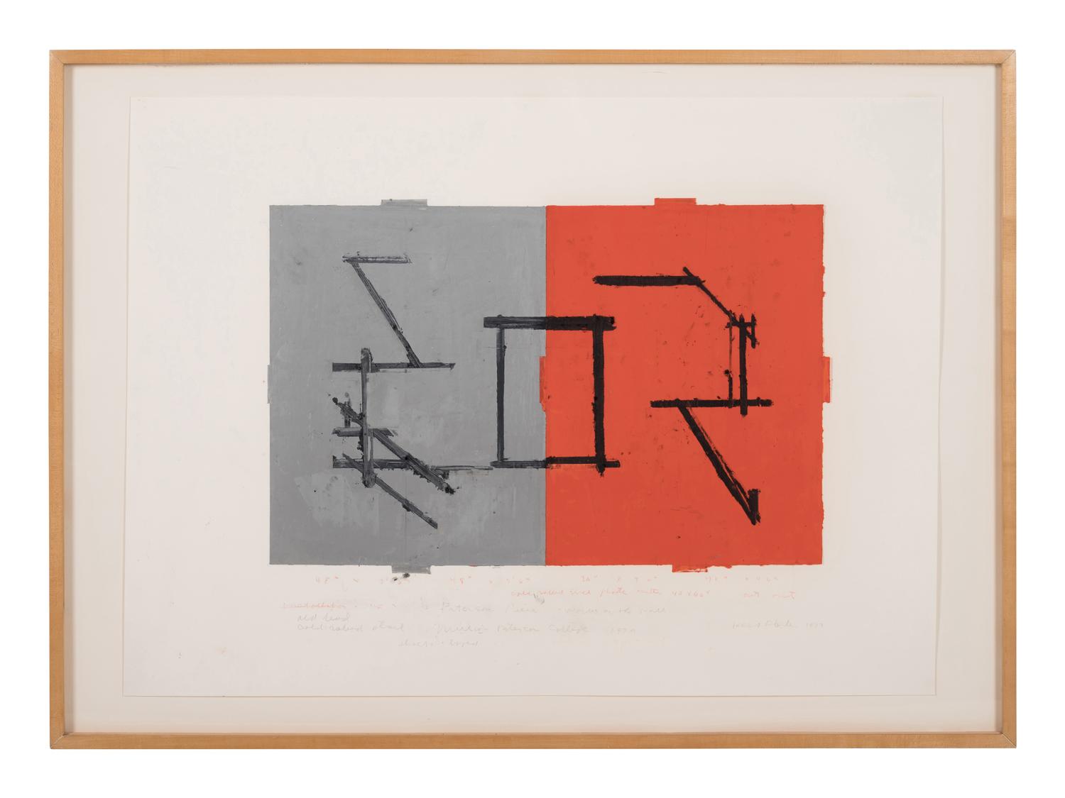 Untitled (Study for "Works on the Wall" installation at William Paterson Art Gallery, William Paterson College, Wayne, NJ)