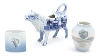 A Group of Three Dutch Porcelain Articles — 20TH CENTURY