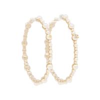 Chanel, Pearl Hoop Earrings