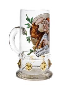 A German Enameled Glass Stein Height 6 1/4 inches. — CIRCA 1900