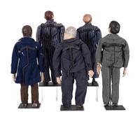 Five Painted Plaster Marionette Puppets