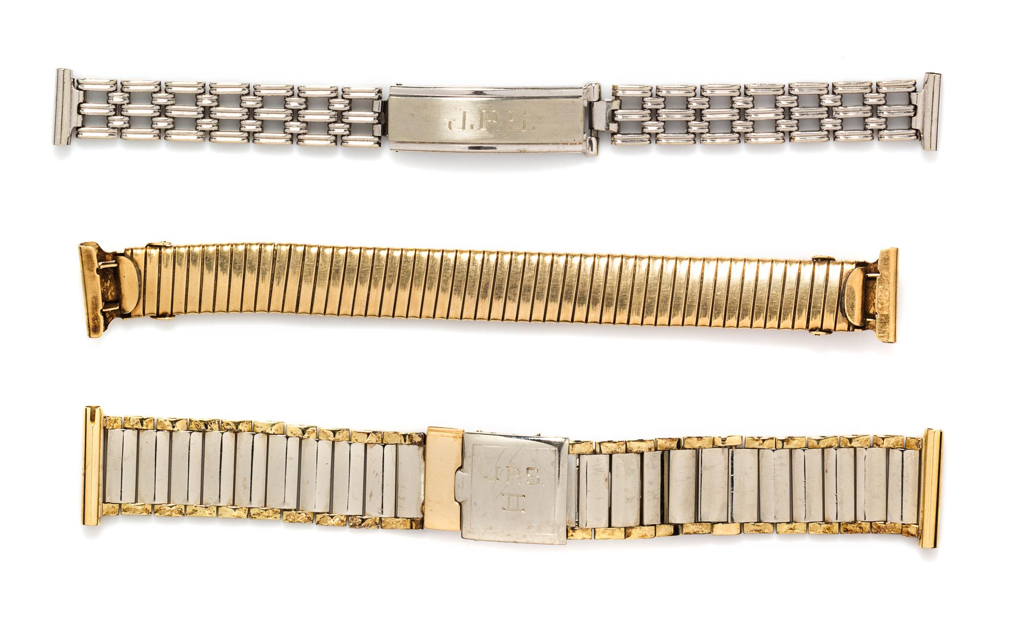 A Collection of 14 Karat Gold Watch Bands, 47.80 dwts.