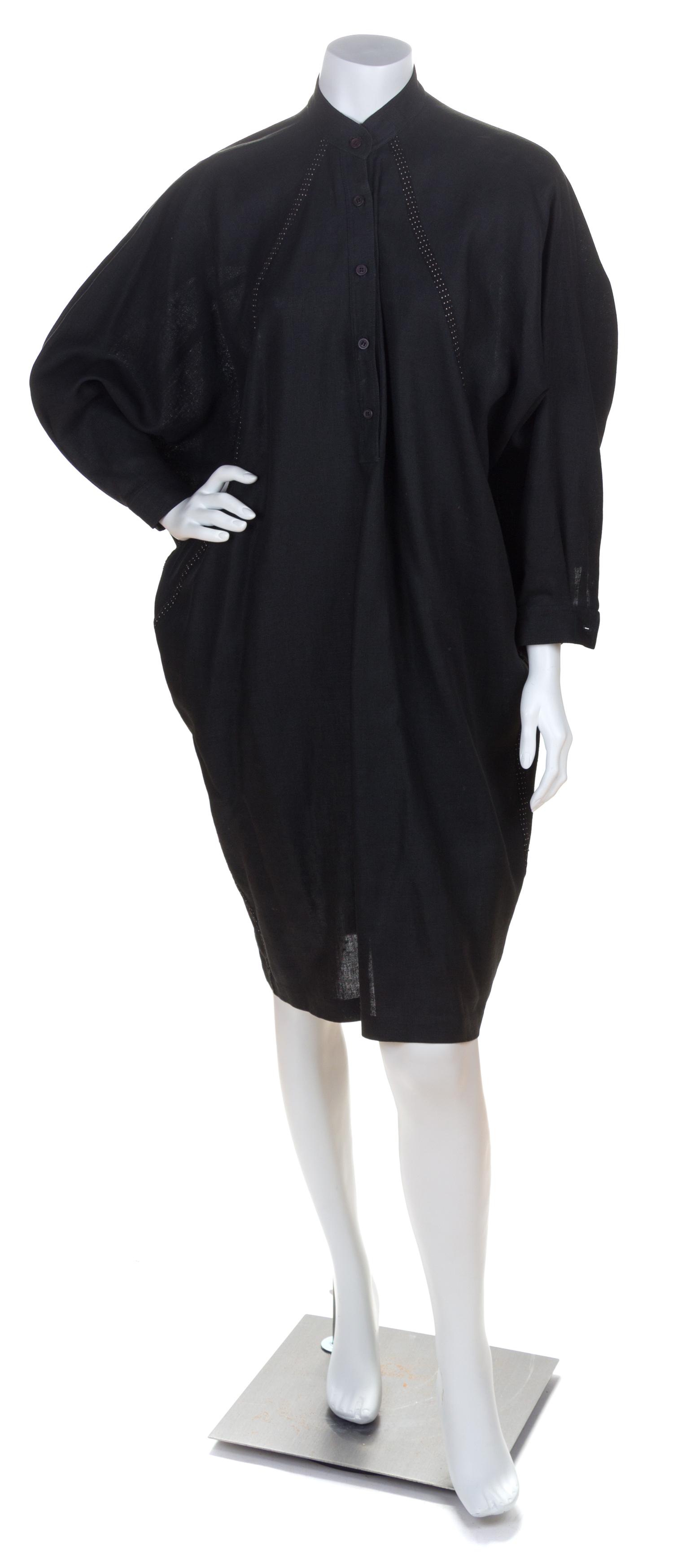A Koos Black Linen Dress, No size.