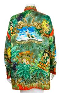 A Gianni Versace Silk Print Shirt, Size 44.