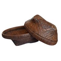 A Woven Wicker Basket 10.5" W x 10.5" D x 7" H — West Africa, 20th Century