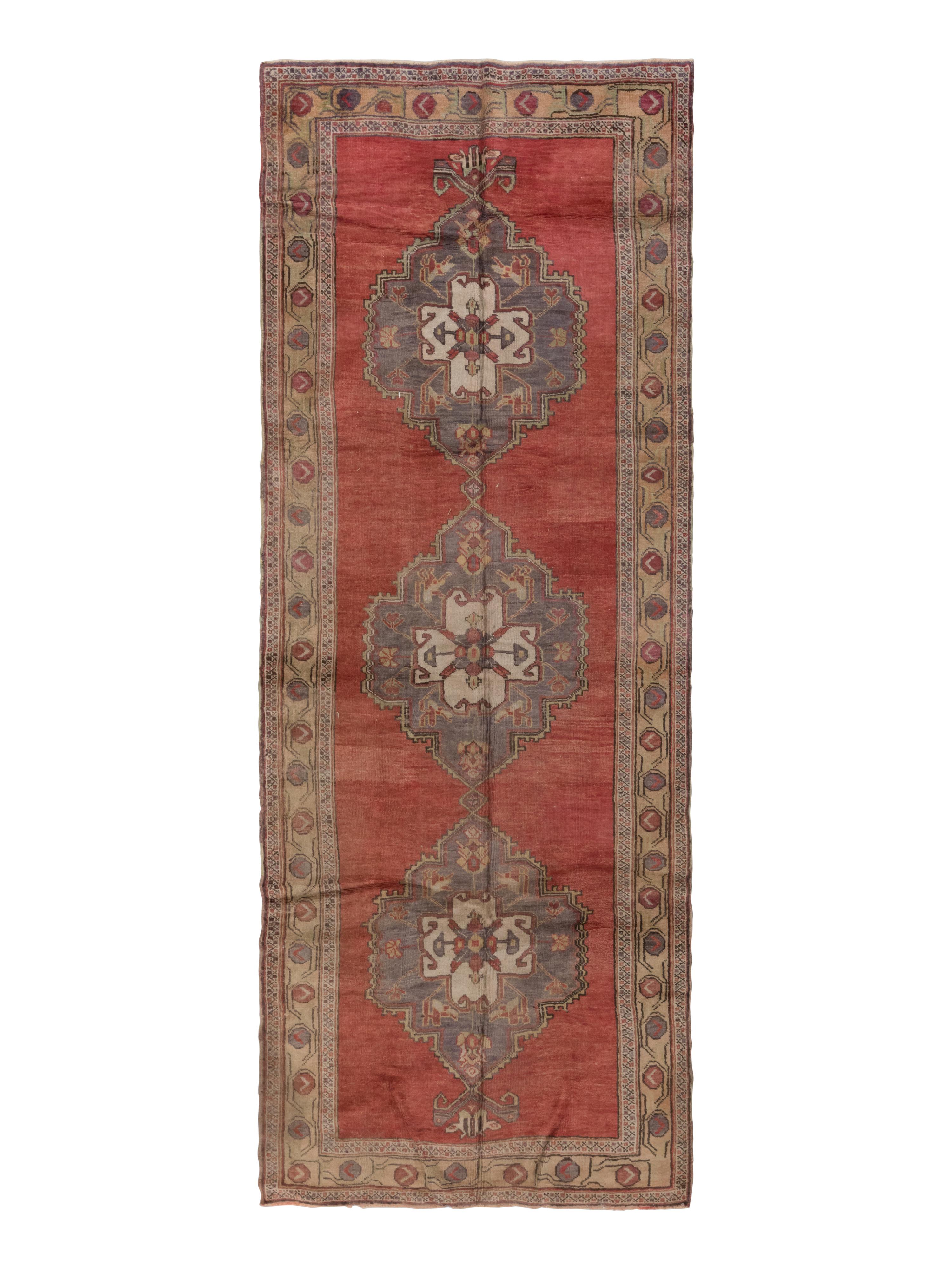 An Oushak Corridor Carpet