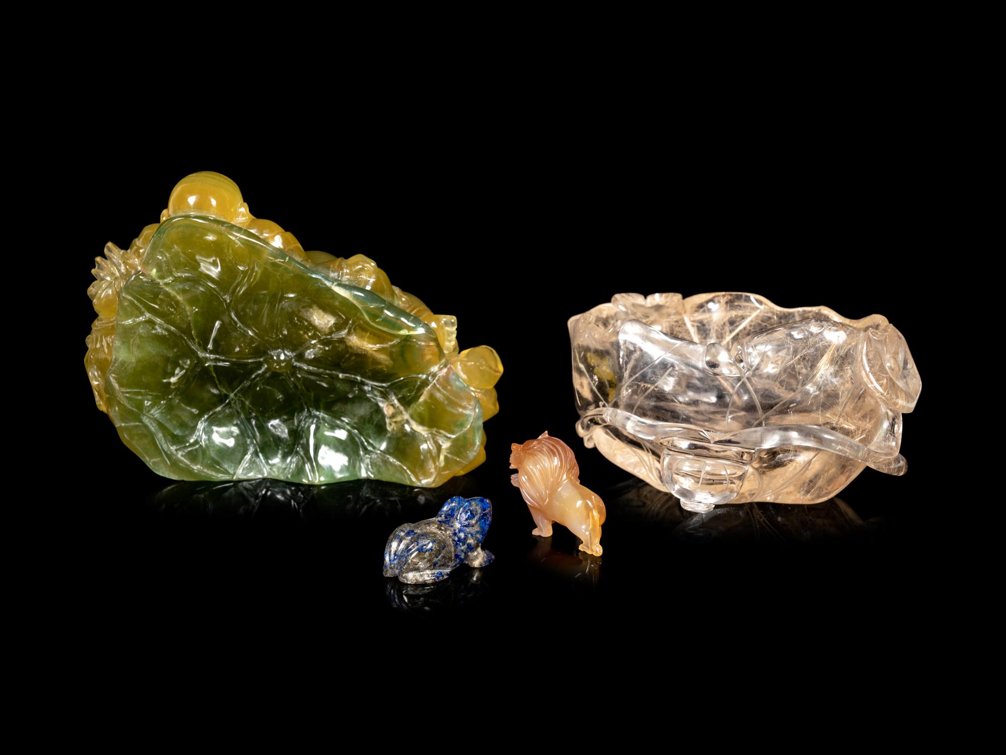 Four Chinese Hardstone Carvings