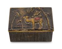 An Austrian Bronze Cigarette Box